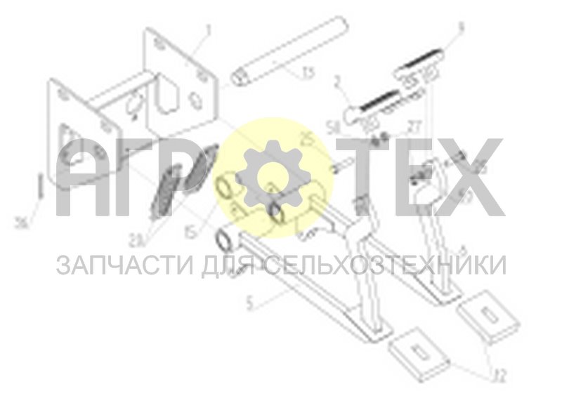 Блок педалей (МРУ-2.20.020) (№20 на схеме)